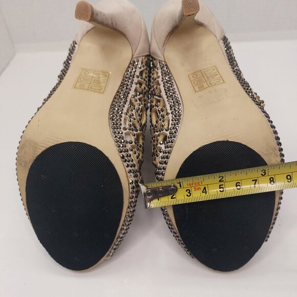 Betsey Johnson Crystal Women's Stiletto Ankle Booties Evening Wedding Size 37 - Picture 5 of 15